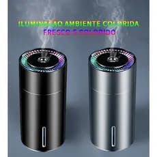 Umidificador de Ar Aromatizador Portátil Difusor de Aromas Carro e Quarto LED Luz Noturna USB Silencioso Uso Sem Fiação