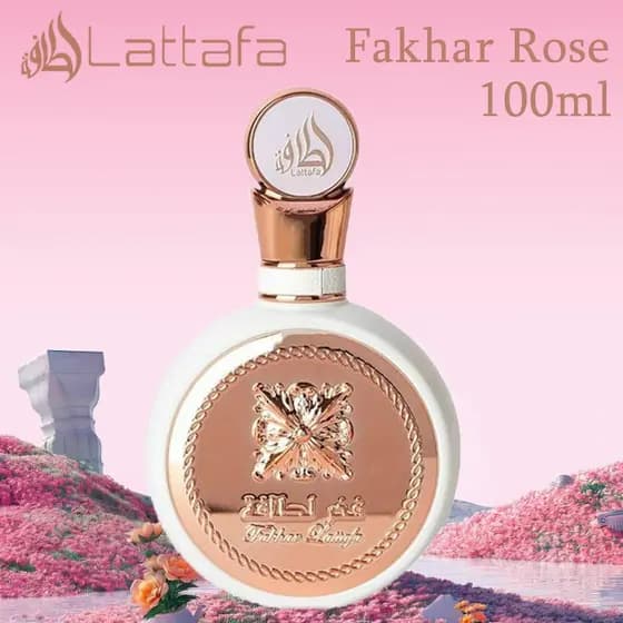 Perfume Árabe Lattafa Fakhar Rose Eau de Parfum Feminino 100ml-Repósito Local Original