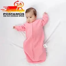Saco De Dormir Bebê Com Manga 9 a 18 meses Cobertor Pijama Soft Rosa
