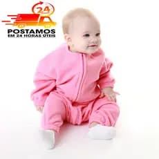 Saco De Dormir Bebê Com Manga 9 a 18 meses Cobertor Pijama Soft Infantil Rosa