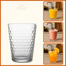 Copos Vidro 265ml Batuque  Plusar Nadir - Conjunto 6 Copo Resistente Água Suco e Refrigerantes