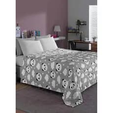 Manta Flannel Casal Cinza