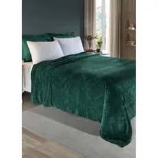 Cobertor Flannel Queen 1 Peça Verde