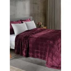 Cobertor Flannel Queen 1 Peça Vermelho