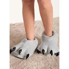 Pantufa Urso Cinza Tamanho  27 Ao 33