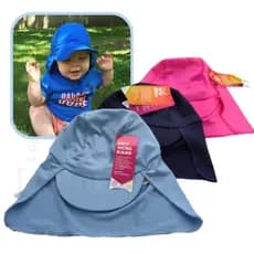 Chapéu Infantil Com Proteção de Pescoço Crianças de 03 a 18 meses Moda Praia Piscina Uv50+ Boné Bebê 2025