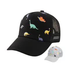 Boné infantil Menino Dinossauro Telinha Truck Estampado 02 a 05  Boné de Criança 01 a 05 promo Premium