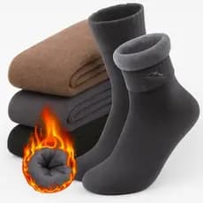 Kit 2/4/6 Meias Inverno Forrada Peluciada Masculina Feminina Quentinha