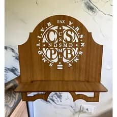 Suporte Porta Bíblia Mdf Freijó Apoio Decorativo Livros Leitura Altar Sala Quarto Mesa