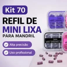 Kit 70 Refil De Mini Lixa Para Mandril GR120/180/240