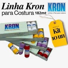 KIT DE LINHA PARA COSTURA KRON - 10 retrós de 182m cada