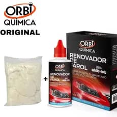 Renovador de Farol Tira Amarelado Aspecto Fosco Orbi Revitalizador 50ml + Estopa