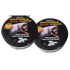 Kit 2 Cera Revitalizador de Plástico Batom Black