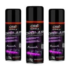 KIT 3 - Limpa Ar Condicionado Higienização Automotiva Aroma Lavanda
