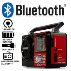 Rádio Portátil Retrô XDG-20 Bluetooth Caixa de Som AM/FM/SW 3W