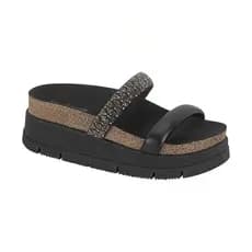 Tamanco Feminino Moleca Plataforma Meia Pata Slide Brilho