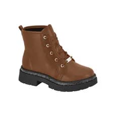 Bota Coturno Infantil Molekinha Saltinho Tratorado Strass