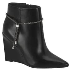 Bota Feminina Vizzano Salto Anabela Alto Cano Baixo Strass