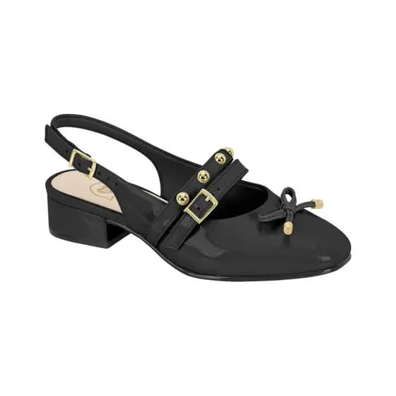 Sapato Infantil Juvenil Molekinha Slingback Fivela Laço Moda