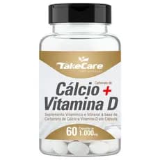 Cálcio + Vitamina D 60 Cápsulas – 1.600mg Take Care