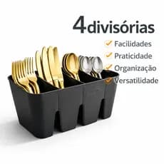 Porta Talheres Escorredor Organizador Vazado Pia Cozinha Organizada Portatil Suporte Talheres Pratico