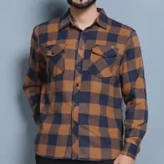 Camisa xadrez de flanela masculina de manga comprida, tamanhos normais e grandes, promoção de inverno.