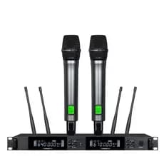 Microfone Duplo Sennheiser Ew135 G4 Glxd4 Metal Grande Distância do Receptor 1500m Veja o Video Rodeios Shows