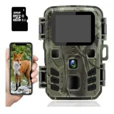 Câmera Para Trilha Ir Visão Noturna 20MP + Cartão De Memória 1080P Caça Natureza Câmera De Caça Câmera De Trilha