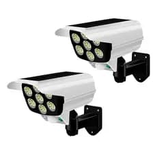 Câmera Falsa Sensor Presença Com 77 Led 60W Antifurto Ladrão Refletor Solar
