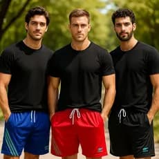 Kit C/3 Calção Shorts Sport Masculino  de Futebol  Academia Dry fit