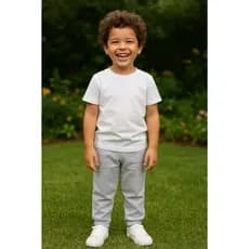 Calça Moletom Jogger  Infantil Peluciada Unissex Com Punho Elástico