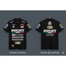 Camisa Camiseta  Gola Polo Esportiva Ducati Dry Fit Premium