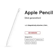 Apple Pencil (2nd generation): Pixel-perfect for note-taking, drawing, and signing documents. Magnetic connection, charg