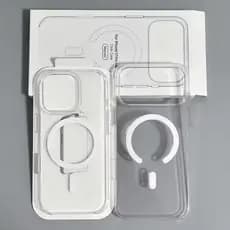 Capa De Telefone Transparente Original Para iPhone 17 Pro Max/Air/16/15 , Suporta Carregamento Sem Fio MagSafe E Apresen