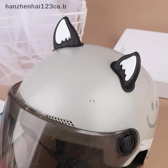 HAN Capacete Da Motocicleta Decorações De Orelha De Gato Acessório Para Scooter Bicicleta Adesivo Moto Skate Ciclismo N