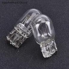 HAN 2pcs T20 7443 7440 Luz De Sinalização Lâmpada Halógena De Vidro Transparente Luzes Diurnas N