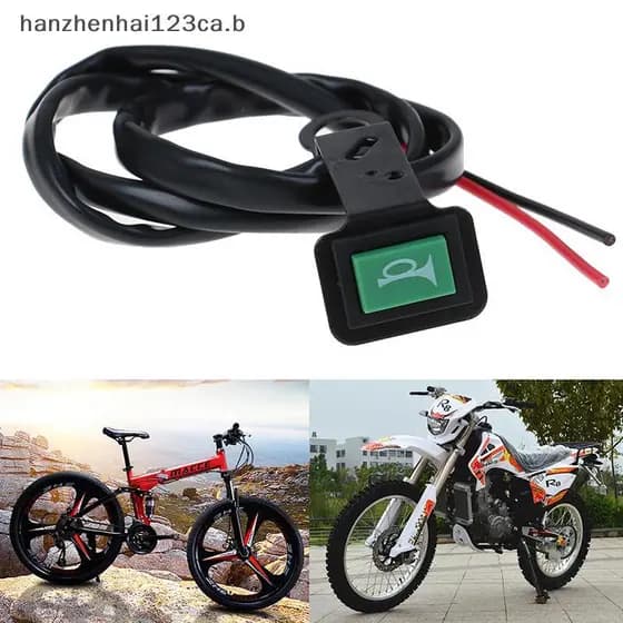 HAN Botão Interruptor De Sinal De Buzina De Bicicleta Elétrica Motocicleta Scooter N