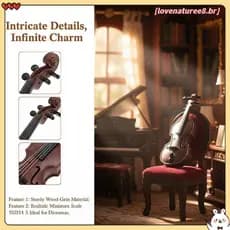 [Love] Mini Modelos De Instrumentos Musicais Detalhes Vívidos Realistas Adoráveis Acessórios De Decoração Para Casa De B