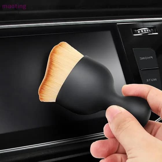 [maoting] Escova De Limpeza Interior Do Carro Design Curvo Ultra Macio Varrendo Poeira Macia Saída De Ar Condicionado Fe