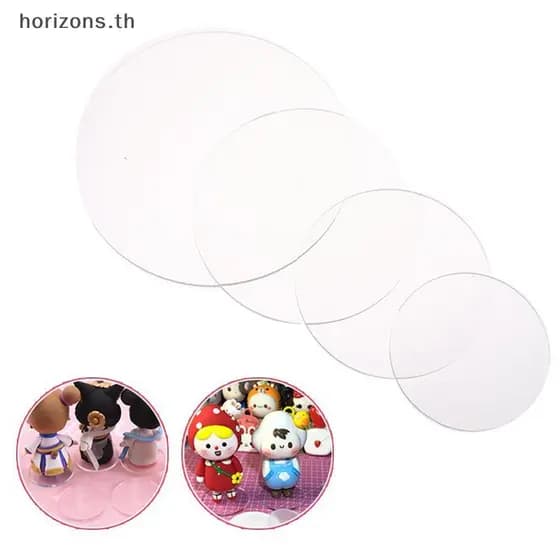 [B & H] 8-15 Cm Figura Boneca Acrílico Transparente Bases Redondas Moldes De Urso Fluido Ferramenta De Escultura De Cerâ