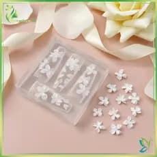 [Beleza] Molde De Unha De Flor De Silicone 3D Para Manicure DIY Modelo Transparente Ferramenta De Decoração Flexível E R