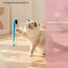 Nobleflyinglo 5 Peças Brinquedo Interativo Seguro De Penas De Gato Bola De Primavera Com Ventosa Varinha Teaser Para Alí