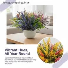 Nobleflyinglo Planta Falsa De Lavanda Artificial , Sem Manutenção , Flor De Plástico , 34cm , 1 Peça Para Chá De Panela