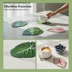 Nobleflyinglo Coaster Folha Acrílico Almofada De Isolamento Térmico Decorativo Placemat Mesa Copo Tapete Decoração Acess