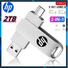 Unidade flash USB HP 2TB 1TB OTG Metal TYPE-C 512GB 256GB 128GB Android microOTG Pen Driver 32GB 64GB 16GB 8GB