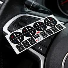 [B & C] Kit Stiers De Substituição Do Decalque Painel De Controle De Clima Carro Solução DIY Rápida Para Botões Desgasta