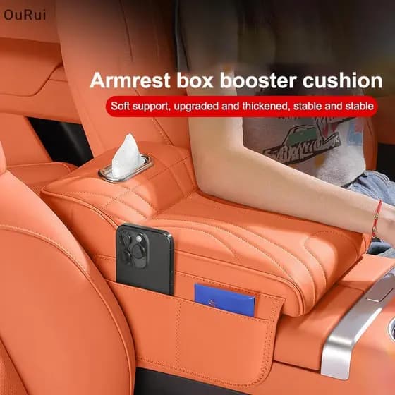 [B & C] Almofada De Apoio De Braço Para Console Central De Carro , Caixa De Descanso , Extensão Lateral Com Tecido { th