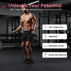 [Jetingbuy] Corda De Pular Fitness Para Homens E Mulheres , Equipamento De Exercício Ajustável Treinamento De Velocidade