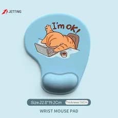 [Jetingbuy] 1pc Novo Animal Dos Desenhos Animados Silicone Almofada De Pulso Mouse Resto Tapete De Mesa Pad Resistente A