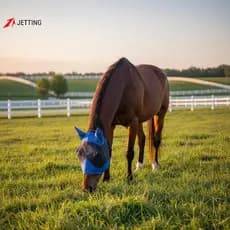 [Jetingbuy] Máscara De Malha Elástica Para Mosca De Cavalo , 1 Peça , Anti-Insetos Equina Os Olhos , Ajuste Confortável